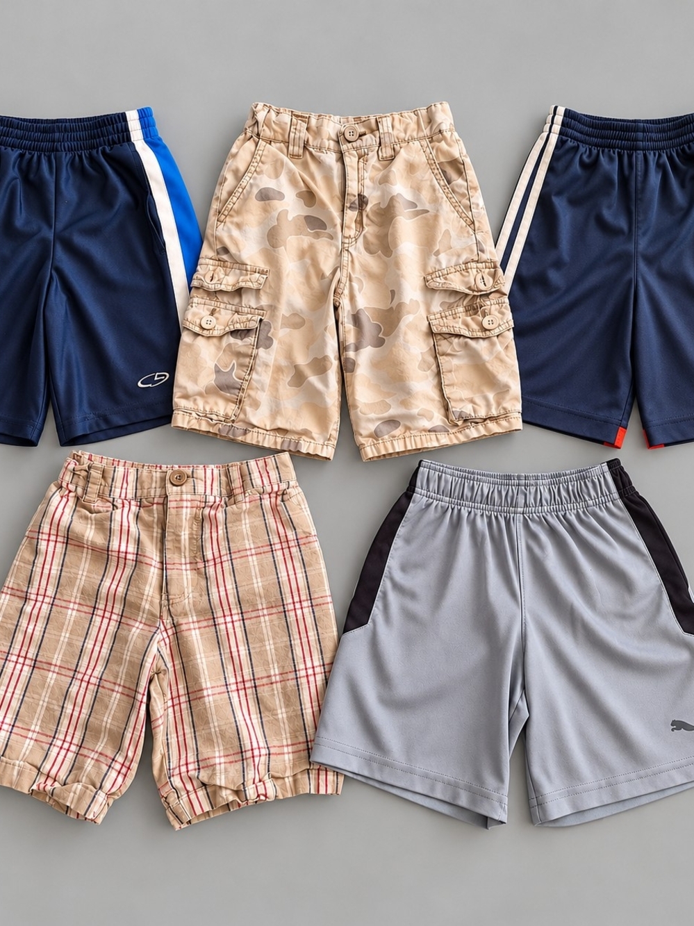 Boys Shorts Bundle – 5 Pairs – CK, Old Navy, Puma & adidas Size 5-7